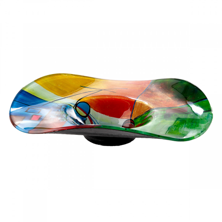 Glass Art, Bol, rotund, Sticlă, multicolor, PU 1, H 13 cm, D 48 cm [3]