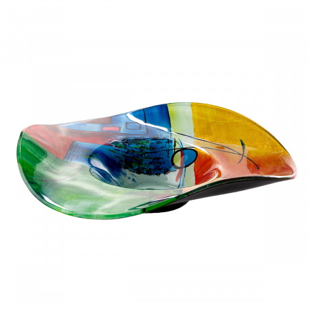 Glass Art, Bol, rotund, Sticlă, multicolor, PU 1, H 13 cm, D 48 cm [2]