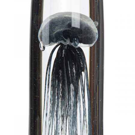Glass Art, Obiect decorativ, Qualle, Sticlă, transparent, negru, PU 1, H 31 cm, D 10 cm [2]