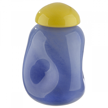 Glass Art, Vază, „Bombon”, Sticlă, albastru, PU 2, H 21 cm, D 14 cm VAZE SI GHIVECE - Glass Art, Vază, „Bombon”, Sticlă, albastru, PU 2, H 21 cm, D 14 cm