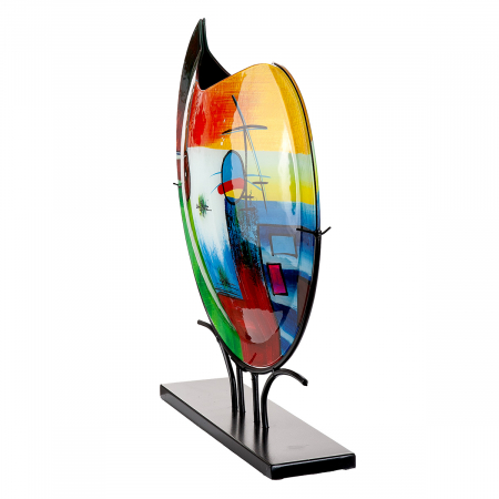 Glass Art, Vază, rotundă, Sticlă, multicoloră, PU 1, L. 11 cm, L. 50 cm, H 48 cm [1]
