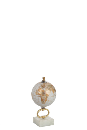 Accesorii - Glob, Lemn, Alb , 10.5x10.5x20 cm