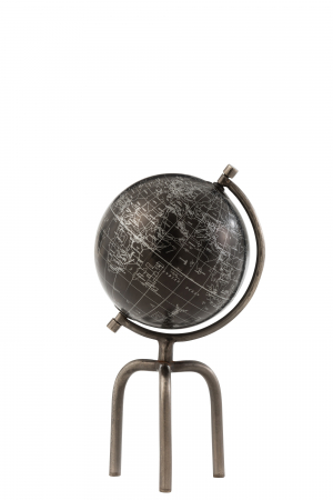 Accesorii - Glob, Metal, Gri, 25x20x45 cm