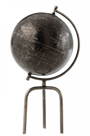 Accesorii - Glob, Metal, Gri, 34x31x60 cm
