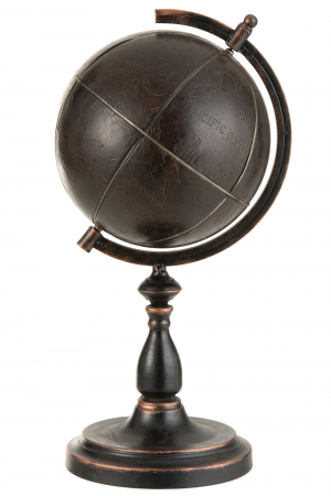 Accesorii - Decoratiune Glob, Metal, Maro, 33x30x64.5 cm