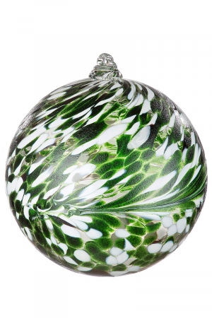 Glob Saturn, Sticla, Alb/Verde, 15 cm [1]