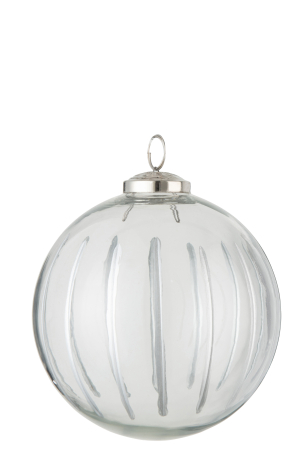 Globuri de Craciun - Globulet, Sticla, Argintiu, 12.5x12.5x15