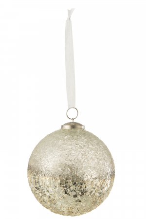 Decoratiuni - Globulet, Sticla, Argintiu, 12.5x12.5x15.5