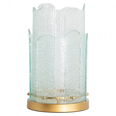 DECORATIUNI - Hurricane/ Suport lumanare Danila, mare (auriu), Dims: 40.0 x 24.0 x 24.0 cm