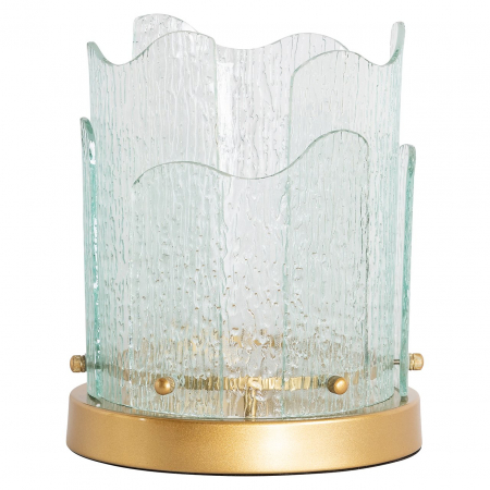 DECORATIUNI - Hurricane/ Suport lumanare Danila mic (auriu), Dims: 26.5 x 22.0 x 22.0 cm