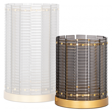 Hurricane/ Suport lumanare Daylin de dimensiuni reduse (fum), Dims: 27.5 x 22.0 x 22.0 cm [3]