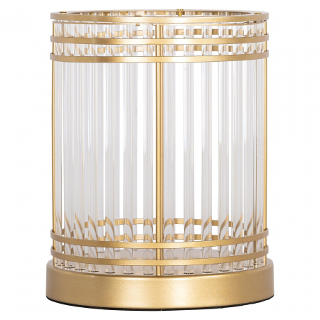 DECORATIUNI - Hurricane/ Suport lumanare Dyara mic (auriu), Dims: 27.0 x 22.0 x 22.0 cm