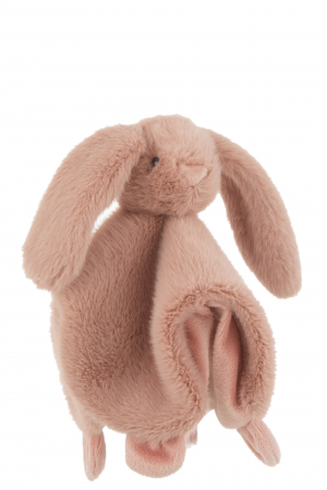 Jucarii pentru copii - Iepuras doudou, Fibre sintetice, Roz, 30x9x25 cm