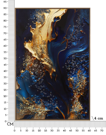 Imprimeu pe panza cu rama, Andromeda -a- cm 60x4x90 [6]