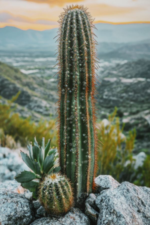 Imprimeu pe panza cu rama, cactus -a- 60x4x90 cm [1]