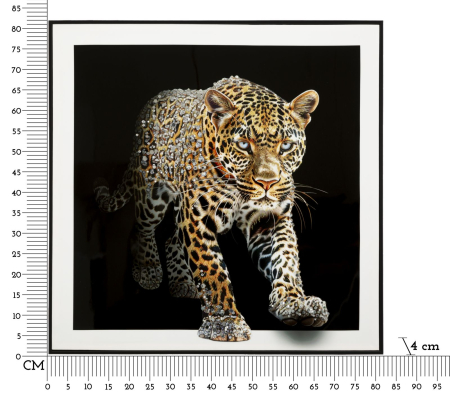 Imprimeu pe panza cu rama, jaguar -a- 82x4x82 cm [6]