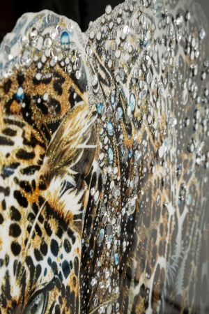 Imprimeu pe panza cu rama, jaguar -b- 82x4x82 cm [2]