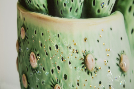 Imprimeu pe panza cu rama, vaza cu cactus -a- 40x2,8x40 cm [3]