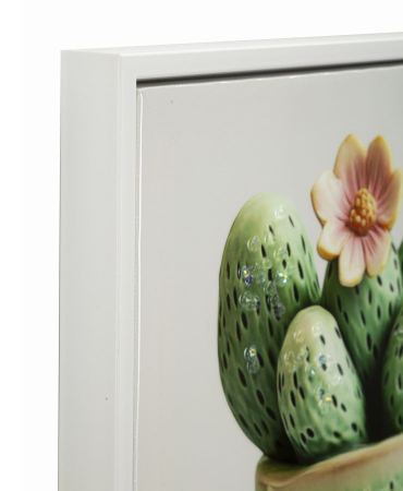 Imprimeu pe panza cu rama, vaza cu cactus -a- 40x2,8x40 cm [1]