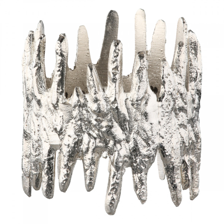 Inel de șervețele, aluminiu, argintie, PU 4, H 5 cm, D 5 cm