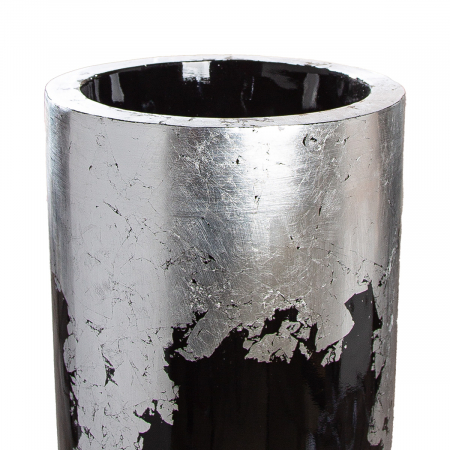 Suport ghiveci Konus, Fibră de sticlă, negru, argintiu, PU 1, H. 100 cm, D. 38 cm [2]
