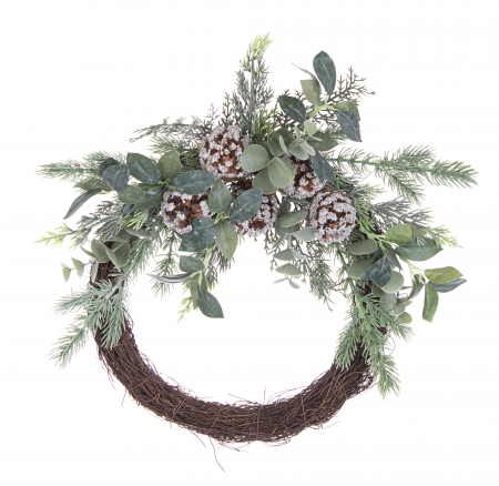 SALE % - Joselyn Green Coronita de Craciun de Craciun cu conuri de pin D38