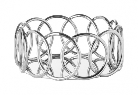 SALE % - JUWEL, Bază pentru suport lumânare 146330, nichel, h. 10,5 cm, d. 23,5 cm
