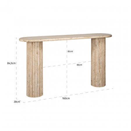 Masa consola La Cantera, Lemn, Maro, 36x150x80 cm [3]