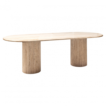 Mese dining - Masa La Cantera, Metal/Lemn, Maro, 75x240x100 cm
