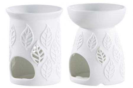 Lampa aromaterapie, LEAVES, Portelan,10X12 cm, set 2 [1]