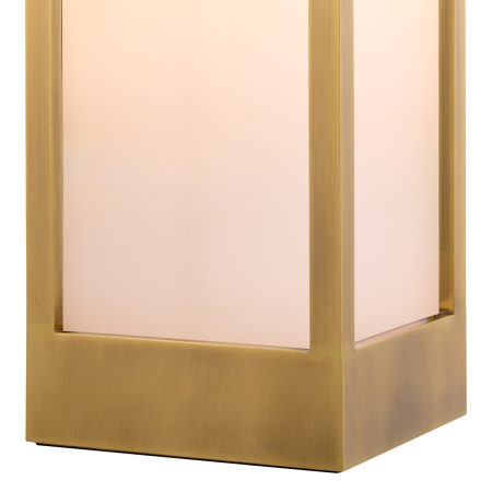 Lampa de exterior Riserva L cu finisaj alama antica, sticla alba |L. 26 | W. 26 | H. 86 cm  [4]
