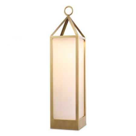 Lampa de exterior Riserva XL cu finisaj alama antica, sticla alba |L. 26 | W. 26 | H. 110 cm  [4]