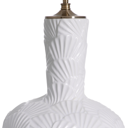 Lampa de masa Andorra ceramica alb-galbui cu abajur |W. 32 | max W. 50 | H. 92 cm  [4]