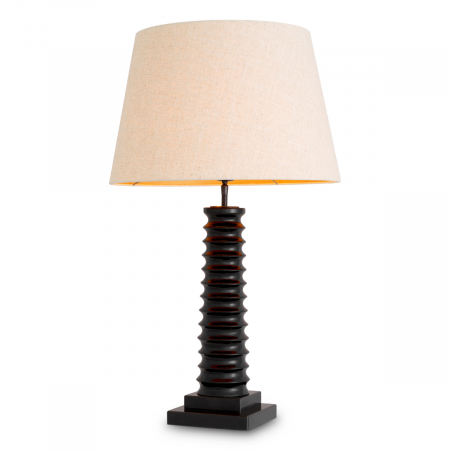 SALE % - Lampă de masă, Callao finisaj negru o, abajur inclus, Dims: W. 18.5 | max W. 50 | H. 84.5  (CM)