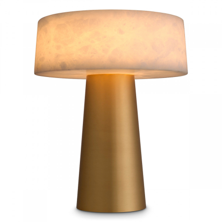 Veioze - Lampă de masă, Cinco, finisaj din alamă cu aspect vintage, Dims: W. 16 | max W. 33 | H. 43  (CM)