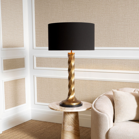 Lampa de masa Costanza cu finisaj vintage din alama, Abajurul este inclus |W. 8 | max W. 55 | H. 98 cm  [1]