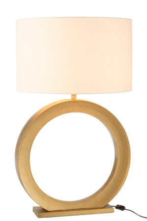 Lampa de masa cu baza rotunda din aluminiu, auriu [1]