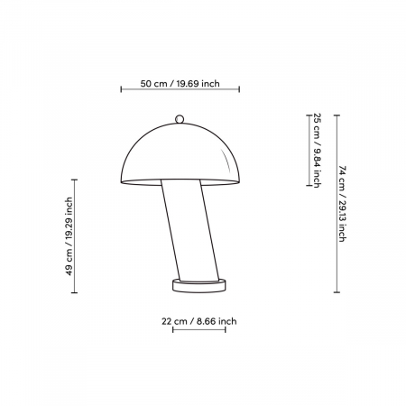 Lampă de masă, Daniel marmură gri, finisaj din alamă cu aspect vintage, Dims: W. 22 | max W. 50 | H. 74  (CM) [5]