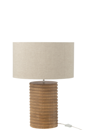 Lampa de masa, Darius, lemn de ailanthus natur/gri | L 45X l 45X H 70 cm [1]