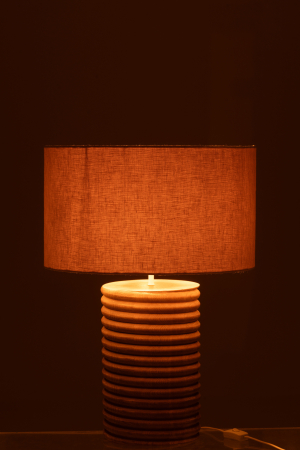 Lampa de masa, Darius, lemn de ailanthus natur/gri | L 45X l 45X H 70 cm [2]