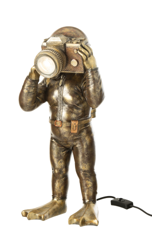 Lampa de masa, Diver din polirasina, maro antic [3]