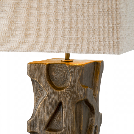 Lampă de masă, Enzo vintage finisaj alamă cu abajur, Dimensiuni: W. 19 | max W. 40 | H. 77   [4]