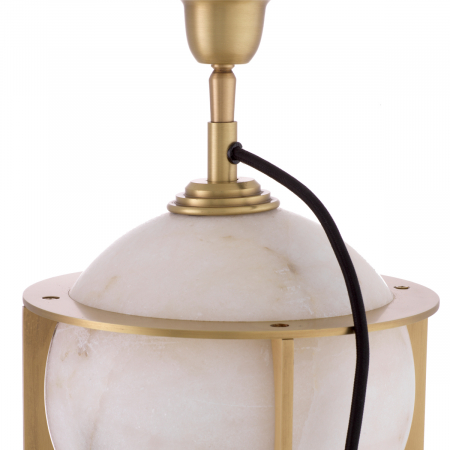 Lampă de masă, Eternity, finisaj din alamă cu aspect vintage, abajur inclus, Dims: W. 22 | max W. 45 | H. 75  (CM) [6]