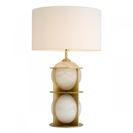 Lampă de masă, Eternity, finisaj din alamă cu aspect vintage, abajur inclus, Dims: W. 22 | max W. 45 | H. 75  (CM) [3]