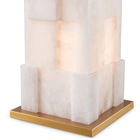 Lampa de masa Fabiano alabastru cu abajur |W. 25 | max W. 50 | H. 77 cm  [4]