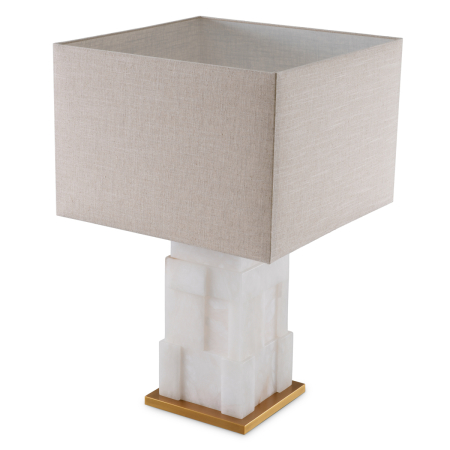Lampa de masa Fabiano alabastru cu abajur |W. 25 | max W. 50 | H. 77 cm  [3]
