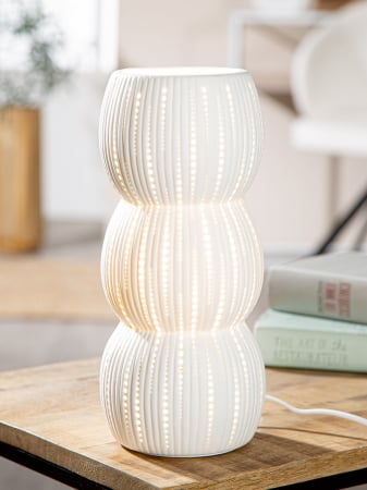 Lampă de masă, Falco, Porțelan, alb, PU 1, H. 28 cm, D. 12 cm [3]