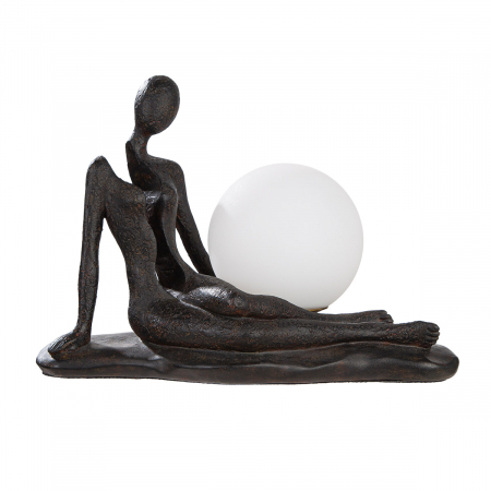 Lampă de masă, Femeie, Rășină sintetică, antracit, PU 1, L. 16 cm, L. 32 cm, H 23 cm [3]