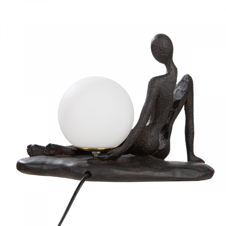 Lampă de masă, Femeie, Rășină sintetică, antracit, PU 1, L. 16 cm, L. 32 cm, H 23 cm [2]