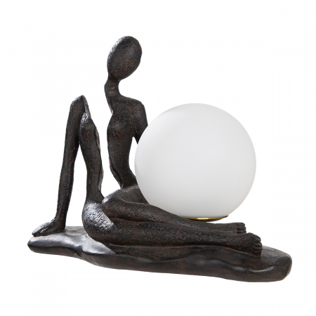 Lampă de masă, Femeie, Rășină sintetică, antracit, PU 1, L. 16 cm, L. 32 cm, H 23 cm [1]